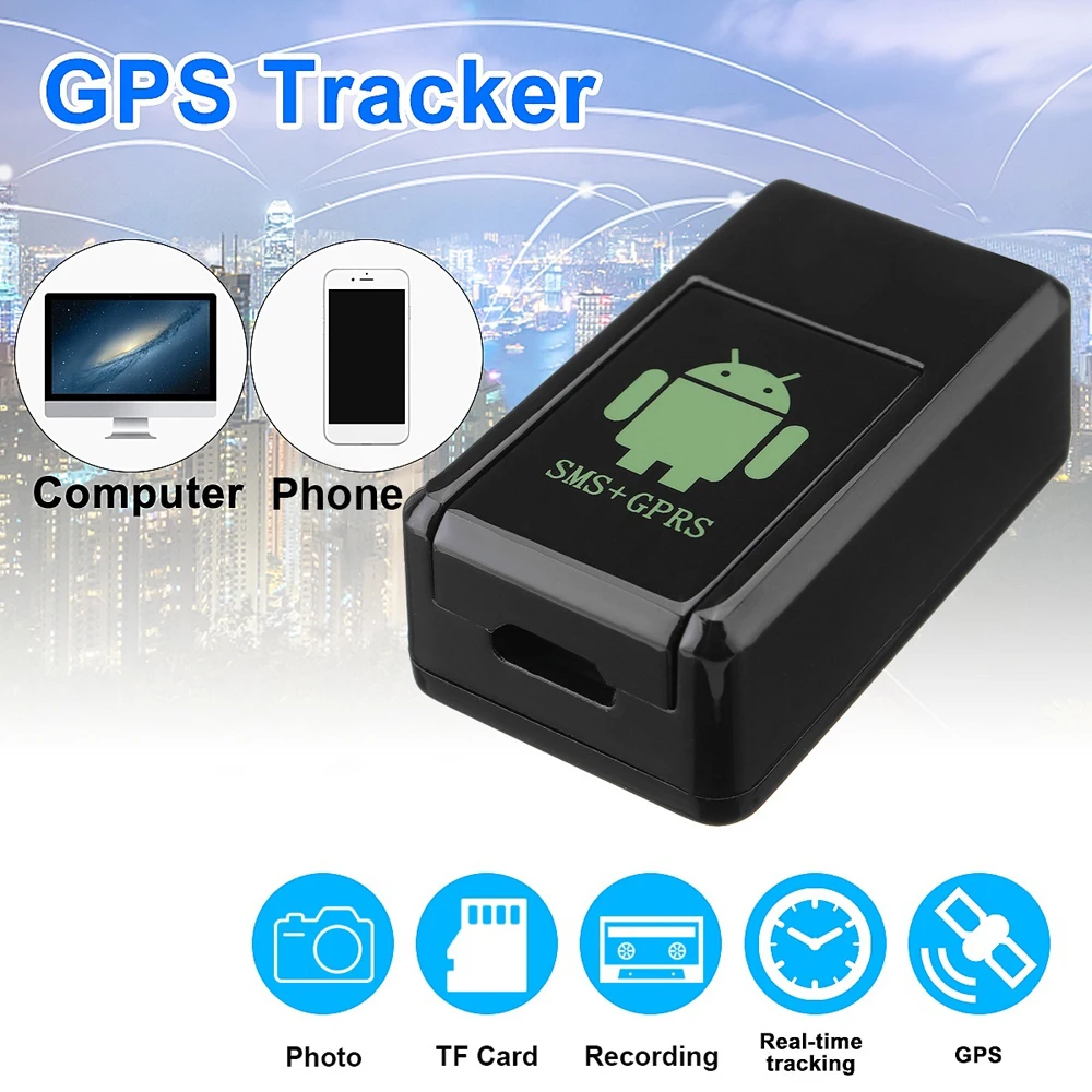 Мини gps трекер в режиме реального времени GF-08 Автомобильный gps локатор SMS/GSM/GPRS сетевой трекер GSM прослушивающее устройство с голосовым активированным адаптером