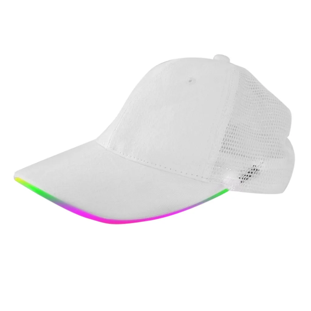 

Led Lighted Up Hat Hip-hop Beanie Hats Glow Club Party Baseball Adjustable Sports Cap d1