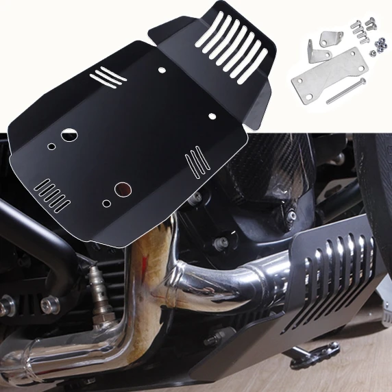 Black Aluminum Engine Guard Skid Plate Protector For BMW R NINE T R9T R