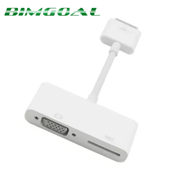 New Arrival 30Pin Dock Connector to VGA for ipad to HDMI Adapter