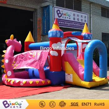 

Free shipping 3.5x3.5x2.45M Inflatable Bouncer Trampoline for children carnival funny dinosaur toy trampoline for amusement park