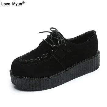 

Women Flat Platform Loafers Ladies Elegant Suede Leather Moccasins Shoes Woman Slip On Moccasin Women's blue Casual Shoes 458l