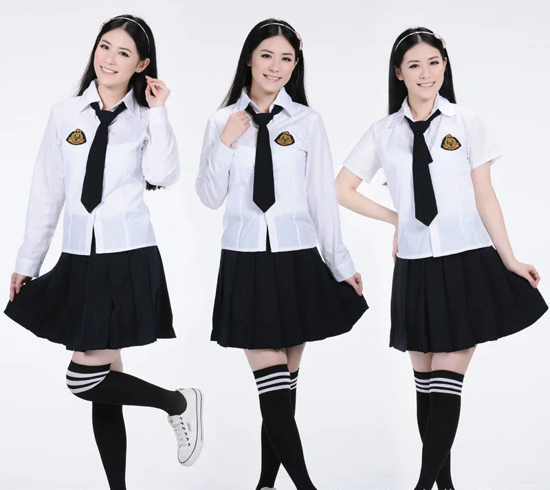 short or long Sleeve Japanese Girls School Uniform Students Suit Campus