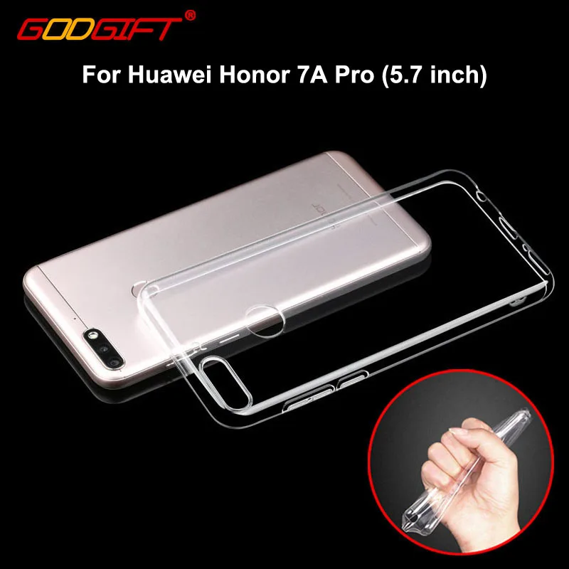 GodGift huawei Honor 7A Pro Чехол роскошные прозрачный силиконовый чехол на honor 7 a pro Телефон