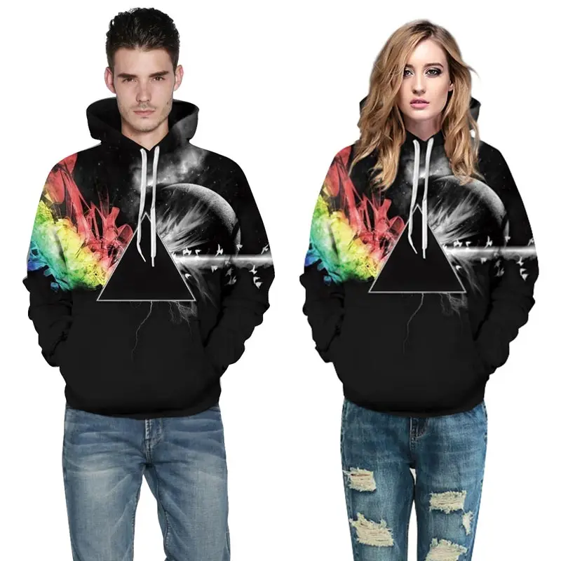 Refracción mujeres Arco Hombres Nueva Con Tops Hoody Yxql237 Pullover Iris 3d Capucha Imprimir Sol Sudaderas a0xwqY