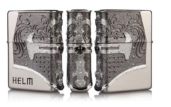 

wholesale 1937 engraved silver leader three rudder brand Genuine Authentic lighter lighter