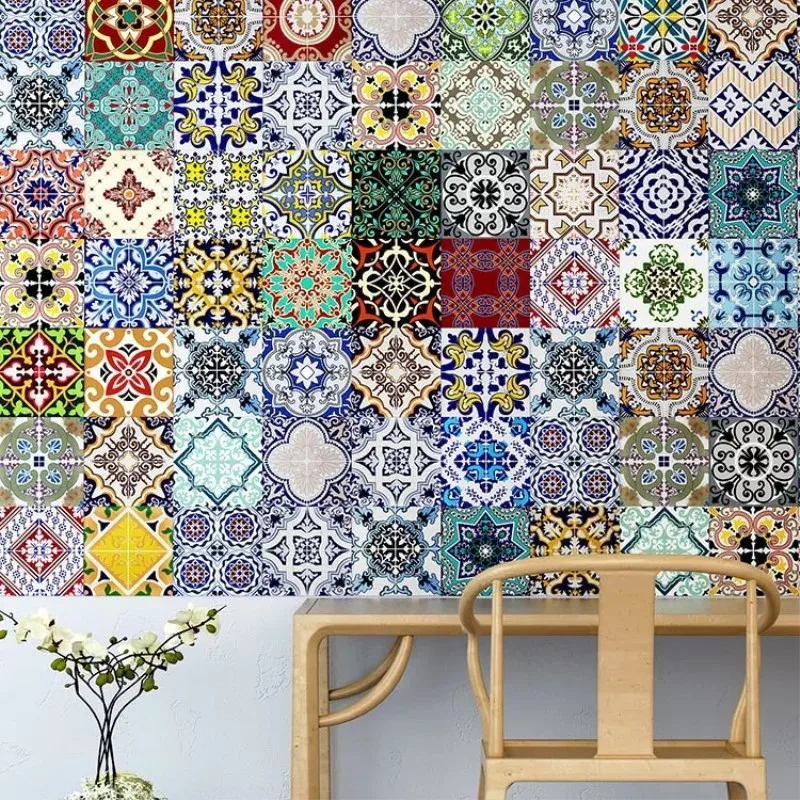 Mediterranean 10pcs Self Adhesive Tile Art Wall Decal Sticker DIY