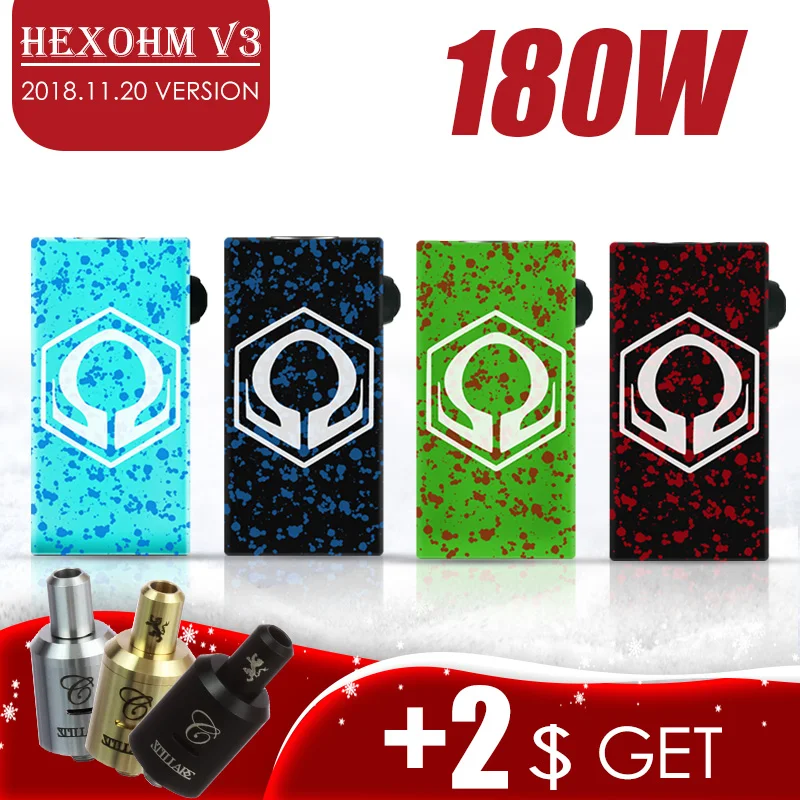 Электронная сигарета Hexohm V3 180 Вт портативный бокс переменное напряжение мод переменное Напряжение Регулируемый испаритель батарейный мод