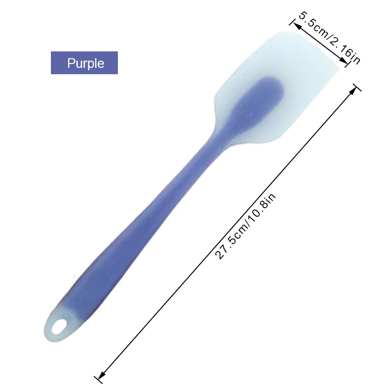 TEENRA силиконовая лопатка термостойкая лопатка для торта инструменты для выпечки кондитерских изделий миксер для мороженого совок кухонная лопатка для перемешивания Инструменты для торта - Цвет: Purple-L