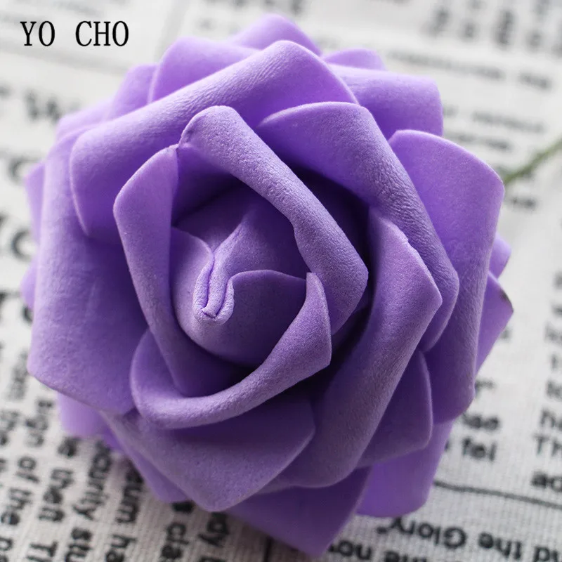 YO CHO 100 шт. большие пенопластовые цветы с стебком роза искусственный цветок