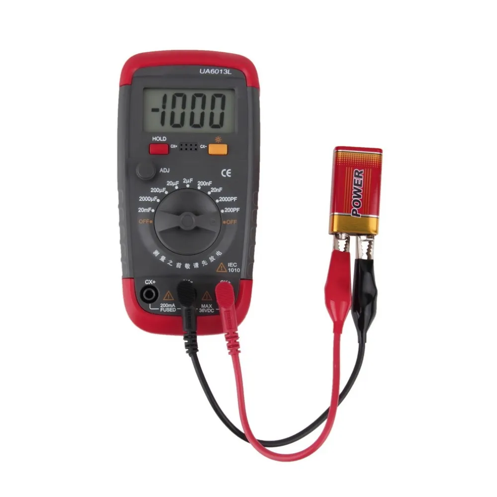 UA6013L Auto Range Capacitance Meter Multimeter 0.1 to 20,000 Picofarads Multimeter|multimeter capacitance|multimeter clamptesters - AliExpress