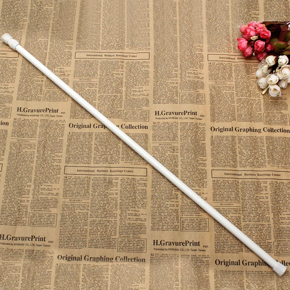 

70-124cm Adjustable Extendable Extending Telescopic Pole Curtain Rod Window