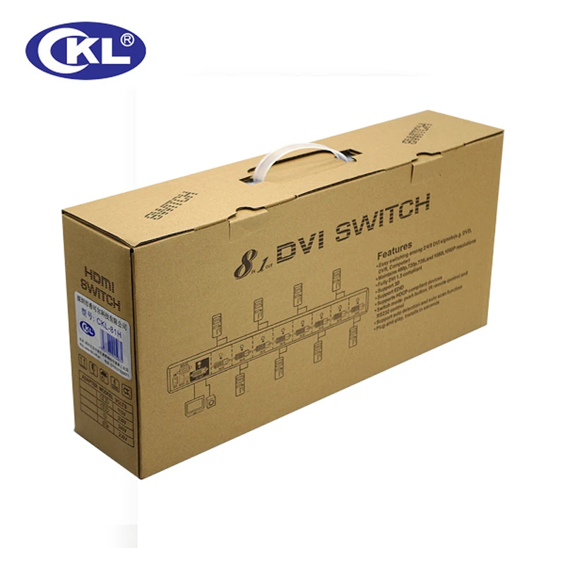 5 개/몫 ckl 자동 hdmi 스위치 8 포트 in 1 wih ir 원격 rs232 제어 지원 3d 1080 p edid 자동 감지 랙 마운트 CKL-81H