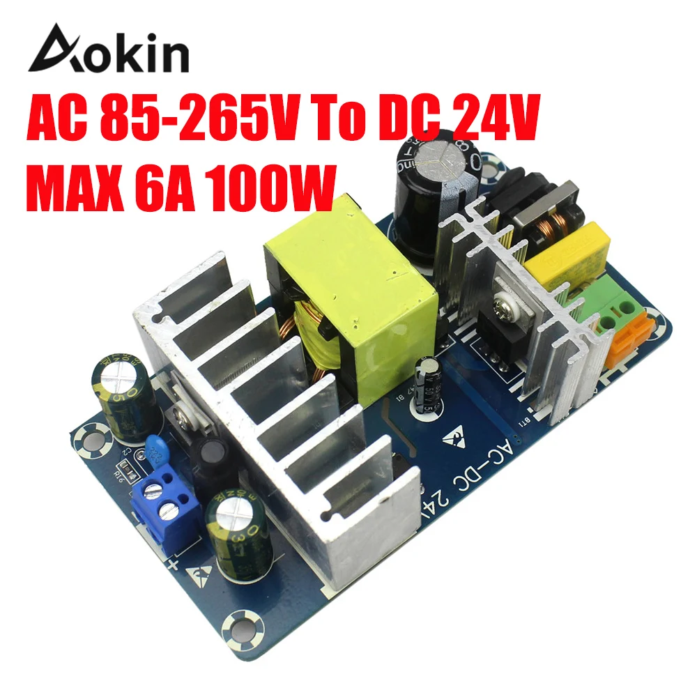 

DC 24V Power Supply Module AC 85V 110v 220v to DC 24V 6A 4A 100W AC-DC Switching Power Supply Board