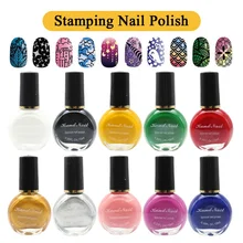 Профессиональный штамповочный лак для ногтей 12 цветов 10 мл Лак для ногтей для маникюра печать ногтей печать 1 шт