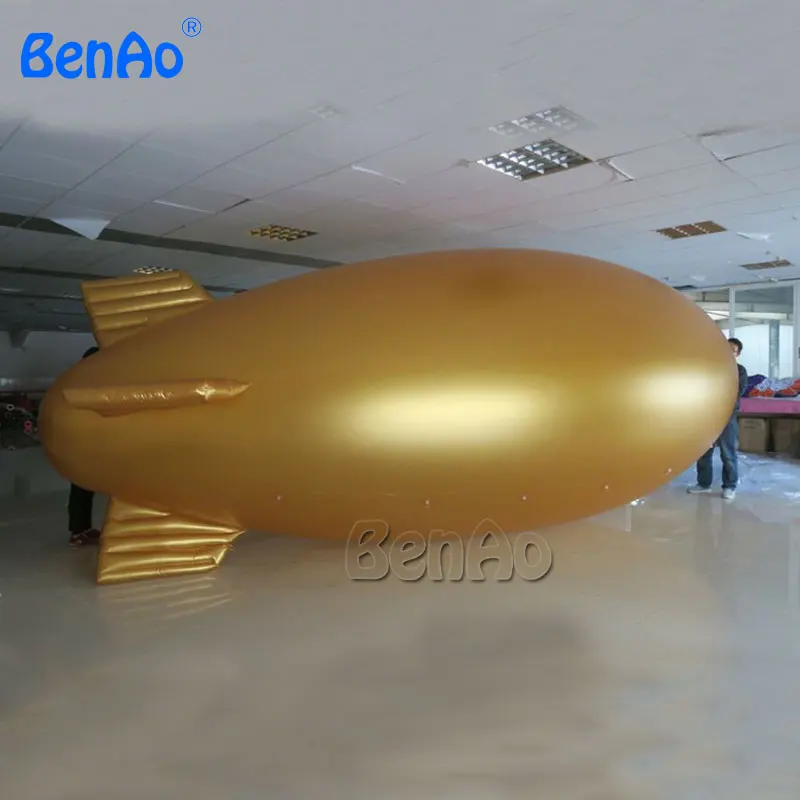 AO371BENAO Free shipping 6m Golden Inflatable Airship Blimp Zeppelin