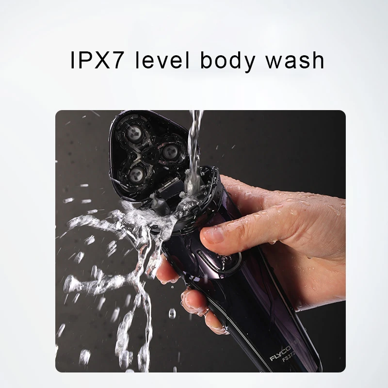 Ceny Golarka elektryczna FLyco z 3D ruchome głowice zmywalny golarka elektryczna wyświetlacz LED ładowania maszynka do golenia dla mężczyzn FS372