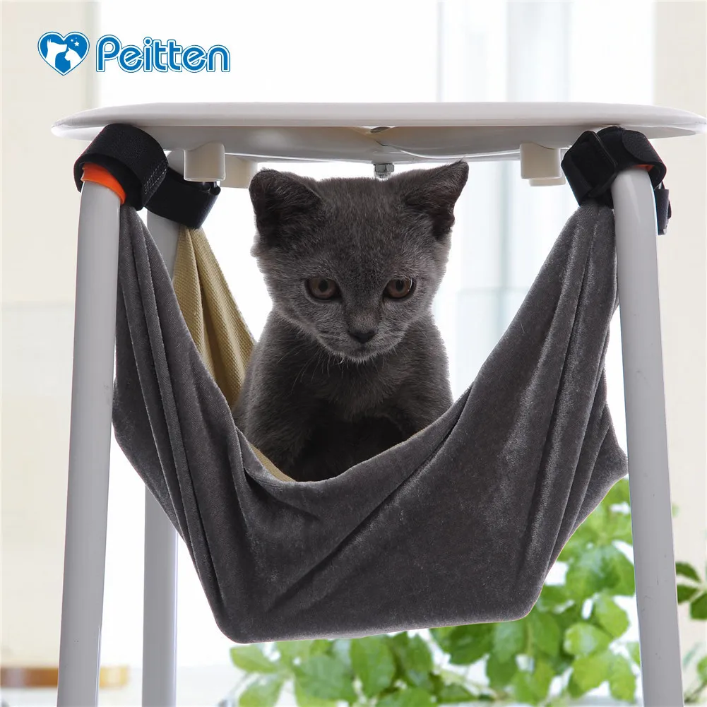 

Pet Kitten Cat Hammock Removable Hanging Soft Bed Cages for Chair Kitty Rat Small Pets Cats Swing 2 Colors Dropshipping