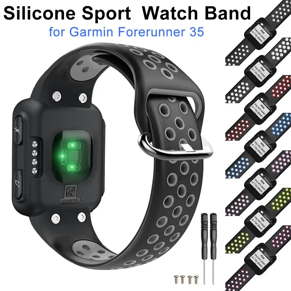 

Quick Release Silicone Sport Wristband Quickfit Watch Band Strap For Garmin Forerunner 35 Smartwatch
