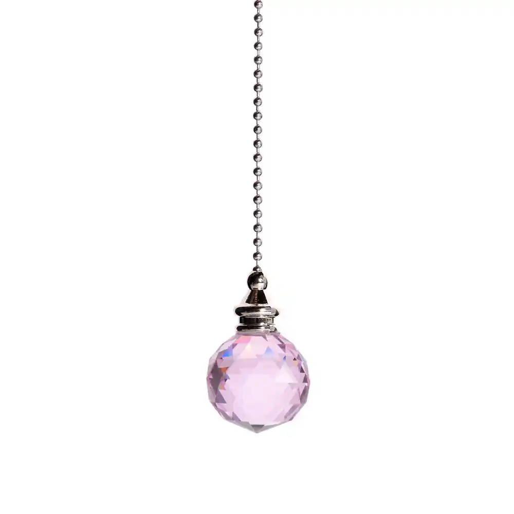 Colorful Crystal Ball Ceiling Window Hanging Suncatcher With Ball Chain Light Cord Fan Pull Handle Ball Pendant Wholesale