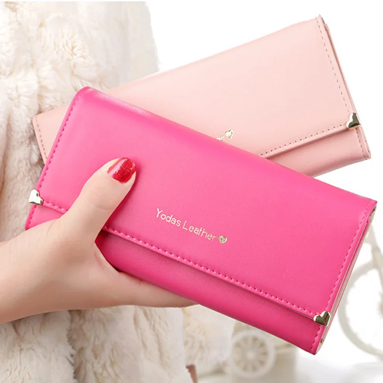 

New Korean Fashion Trend Simple Letter Small Love 30% Off Women Long Wallet Large Capacity Wallet