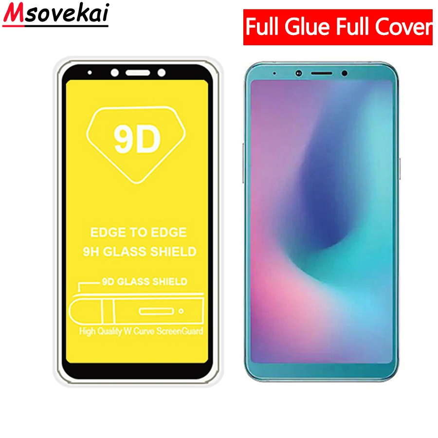 9H закаленное стекло для SAMSUNG Galaxy A7 A9 2018 J4 J6 A6 A8 Plus A9s A6S полное покрытие полная клей 5D
