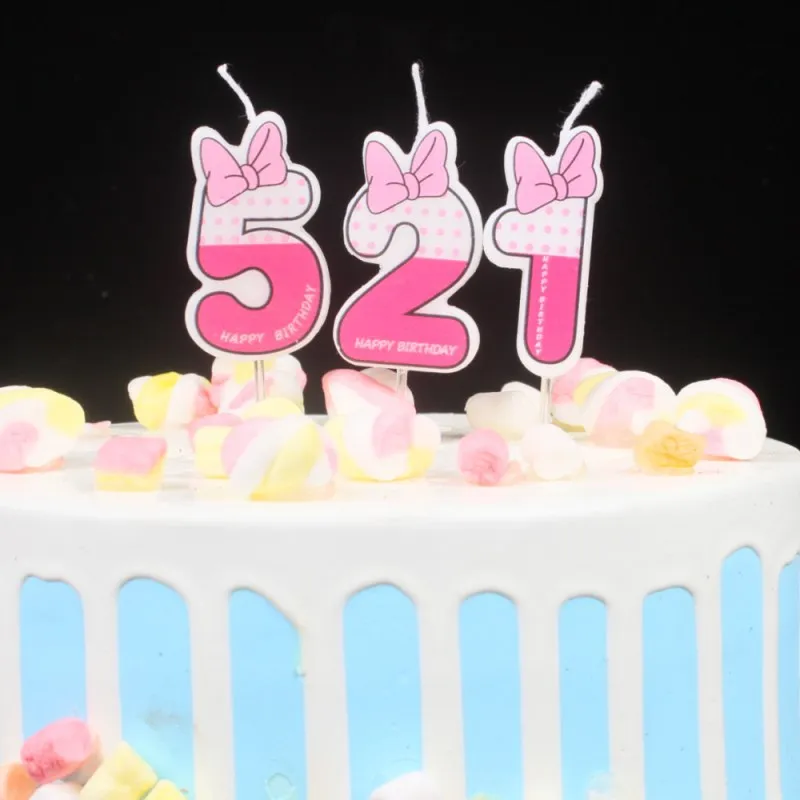 1 шт. розовые Синие Бабочки дизайнерские свечи номер 0-9 Свеча для торта Минни Маус Свеча День рождения Юбилей украшения для детской вечеринки DIY