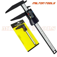 Длинный челюсти 150 мм пластиковый цифровой штангенциркуль с челюстью длиной 75 мм Электронный штангенциркуль микрометрический измеритель