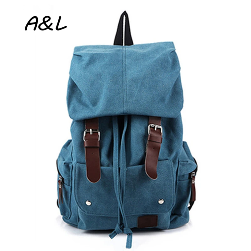 

2019 Women Vintage Casual Canvas Backpack School Bag Men Outdoor Sport Backpack Large Capacity Travel Hiking Mountain Bag A0056