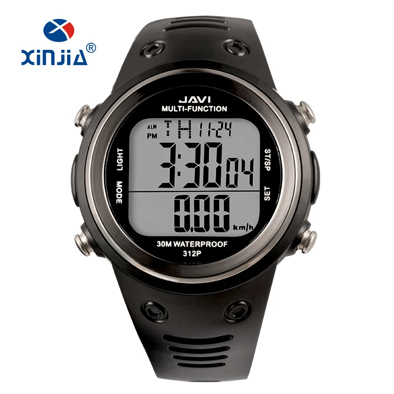 2020 XINJIA moda Casual hombres mujeres deportes podómetro relojes caloría al aire libre Running Fitness impermeable 30M natación Digital