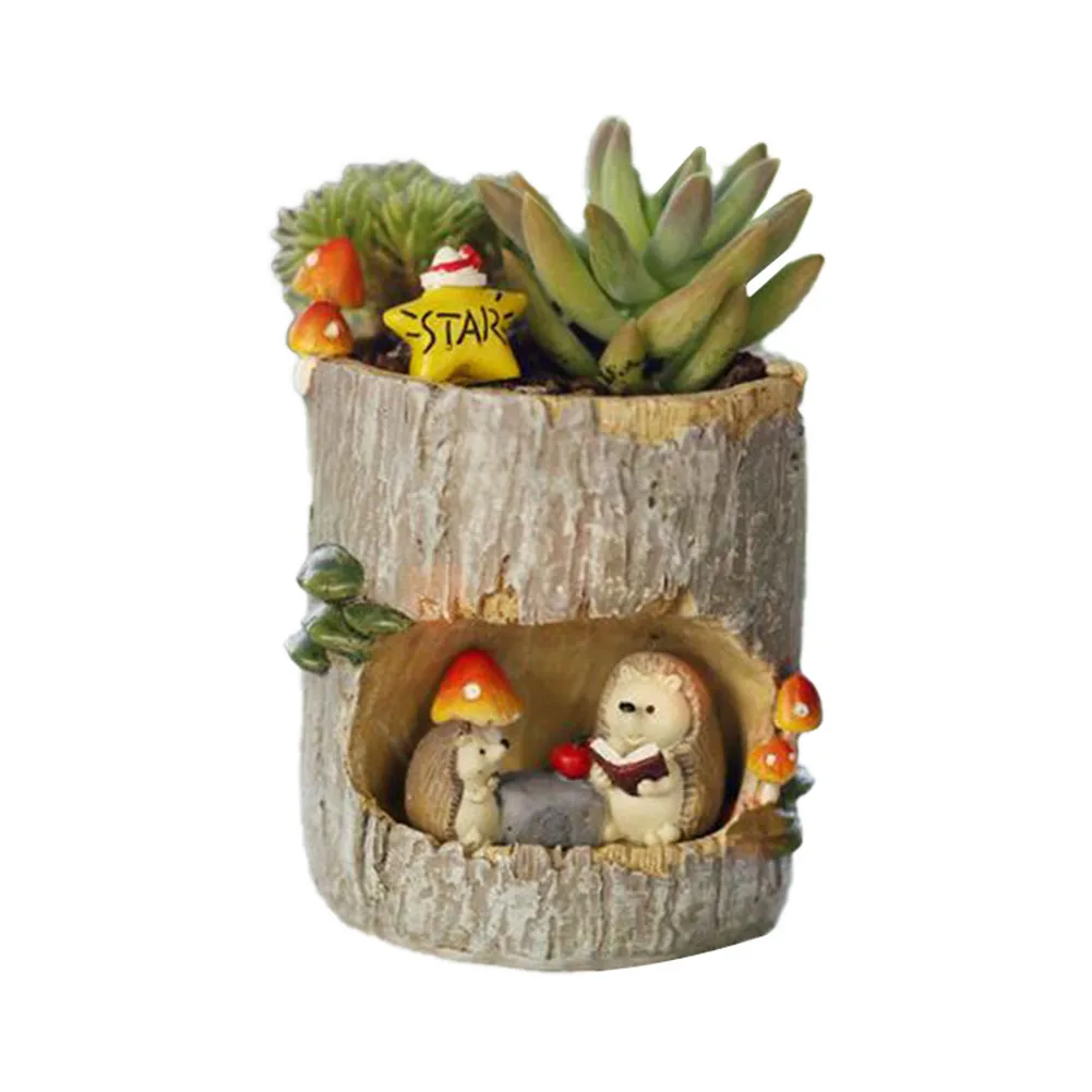 

Office Flower Garden Gift Mini Room Home Plant Pot Pastoral Aeration Desktop Hole Decoration Succulent
