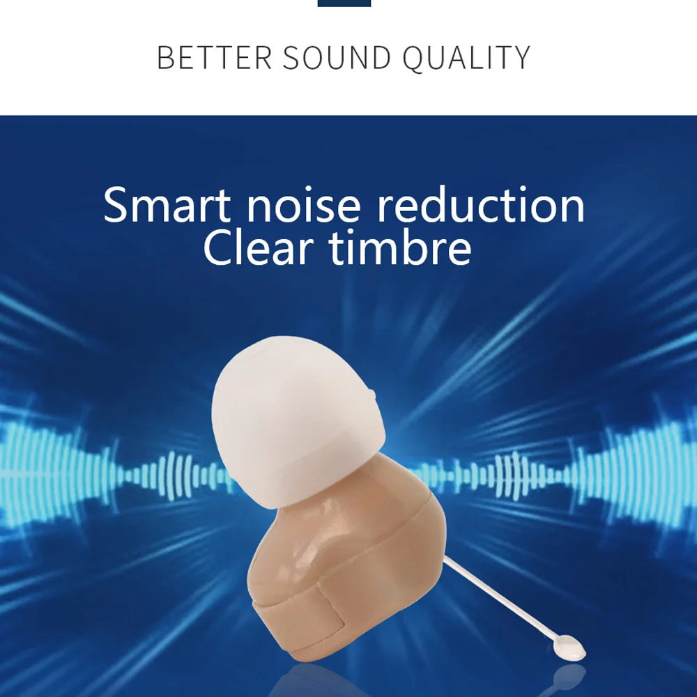 Ear Hearing Aid Mini Wireless For Elderly Right/Left Ear Best Sound Amplifier Invisible Batteries Digital Health Care Products