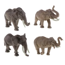 Модель диких животных лесной Слон Статуэтка Статуя Украшение дома коллекционные