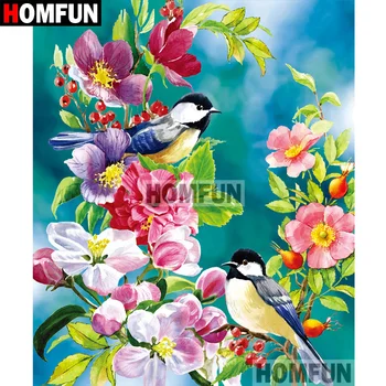 

HOMFUN Full Square/Round Drill 5D DIY Diamond Painting "Bird & Flower" Embroidery Cross Stitch 5D Home Decor Gift A07950