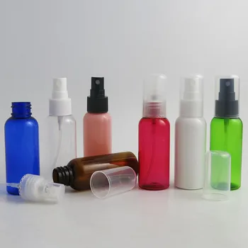 

50 x 50ML Travel White blue amber green pink plastic mist sprayer 50cc plastic cosmetic container for disinfectant Water