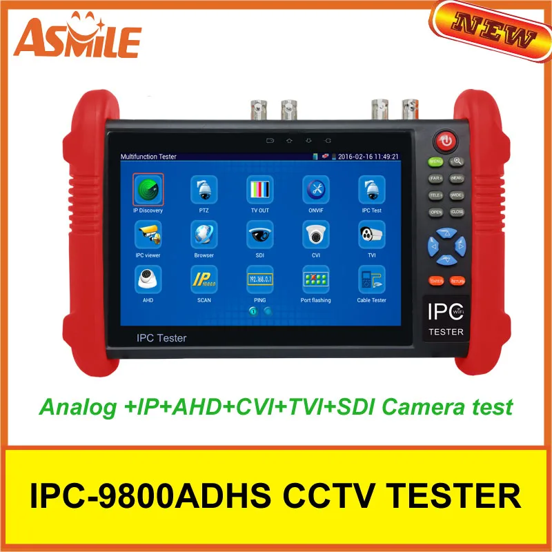 Ipc9800adhs 7 &quotСенсорный экран CCTV аналогия видео HD1080P IP Камера Wi-Fi тестер PoE UTP от asmile |