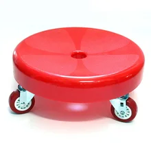 Home Hotel Cleaning stool plastic seat wheel Clean company working stool free shipping red color Wipe
