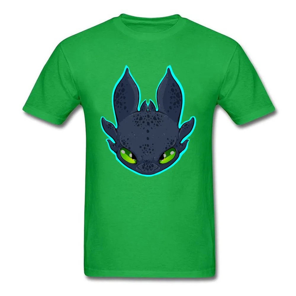 Toothless Cheap Printing Tees Crewneck NEW YEAR DAY 100% Cotton Short Sleeve T Shirt for Men Casual T Shirt Drop Shipping Toothless green