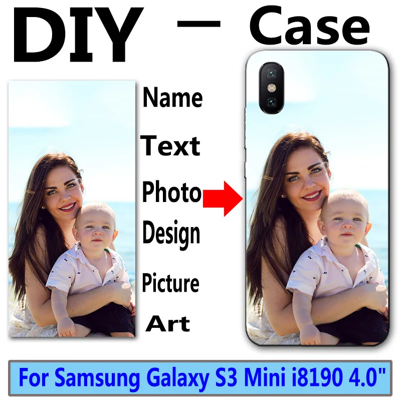 Чехол сделай сам для Samsung Galaxy S3 Mini i8190 4 0 дюйма с индивидуальным фото имени и
