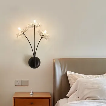 

Modern simple creative personality living room bedroom bedside study room aisle decoration background wall dandelion wall lamp