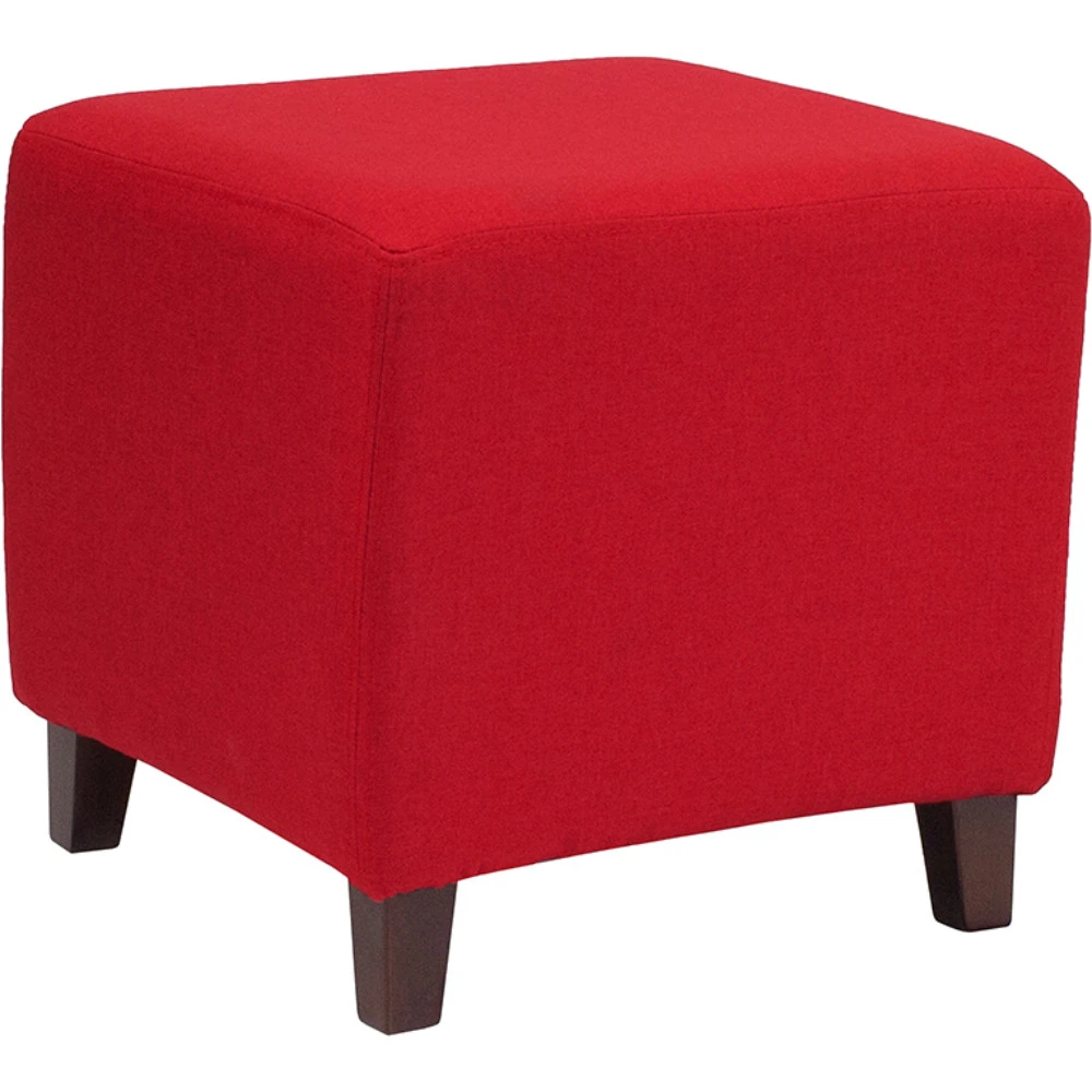 все цены на Ascalon Upholstered Ottoman Pouf in Red Fabric онлайн