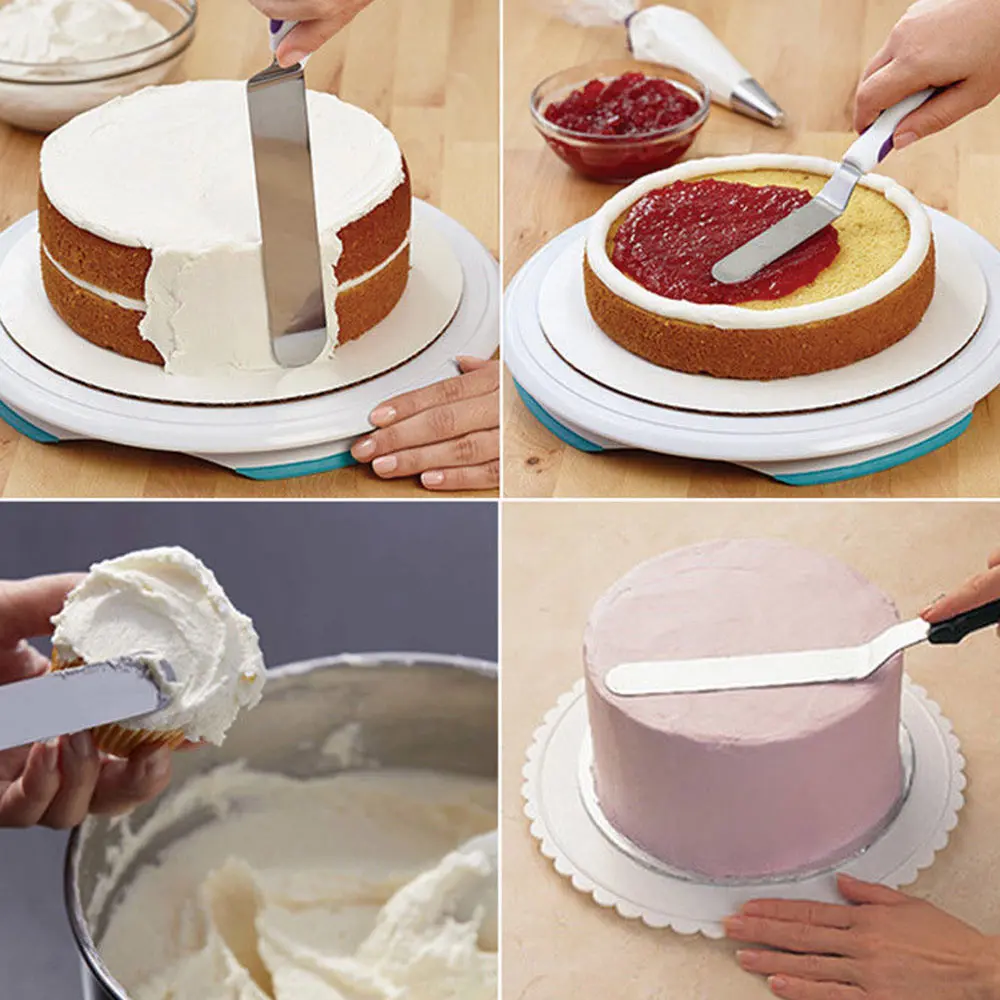 Мультипанельные(6/8/10) inchesstainless Сталь для крема шпатель для торт форма для выпечки тортов DIY кухонные Инструменты для декорирования формы для выпечки и кондитерских изделий торт шпатель для масла