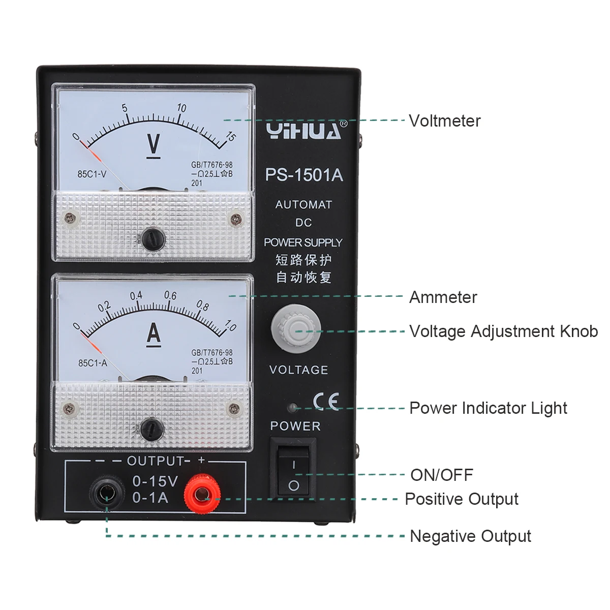 1 шт. 110 V/220 V Регулируемый источник питания постоянного тока напряжением 15 Вт/1A Связь и техническое обслуживание специальный Регулируемый источник питания