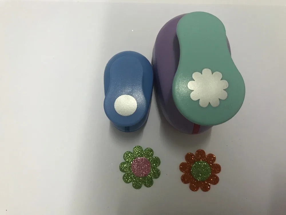 free shipping 1.6cm circle Paper Puncher and 3.7cm sun flower craft punch set Punch Craft Scrapbooking eva hole for DIY | Канцтовары для