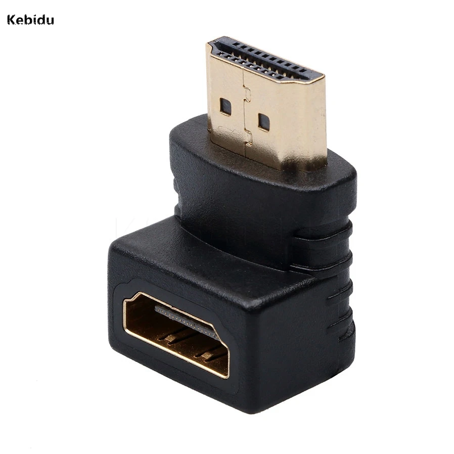 

kebidu Hot HDMI male to HDMI female Cable Adapter Converter 90 Degree angle for 1080P Smart HDTV Xbox 360 HDMI adapter