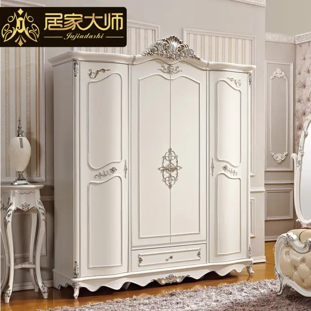 French Style Bedroom Furniture Wood Combinations White Wardrobe