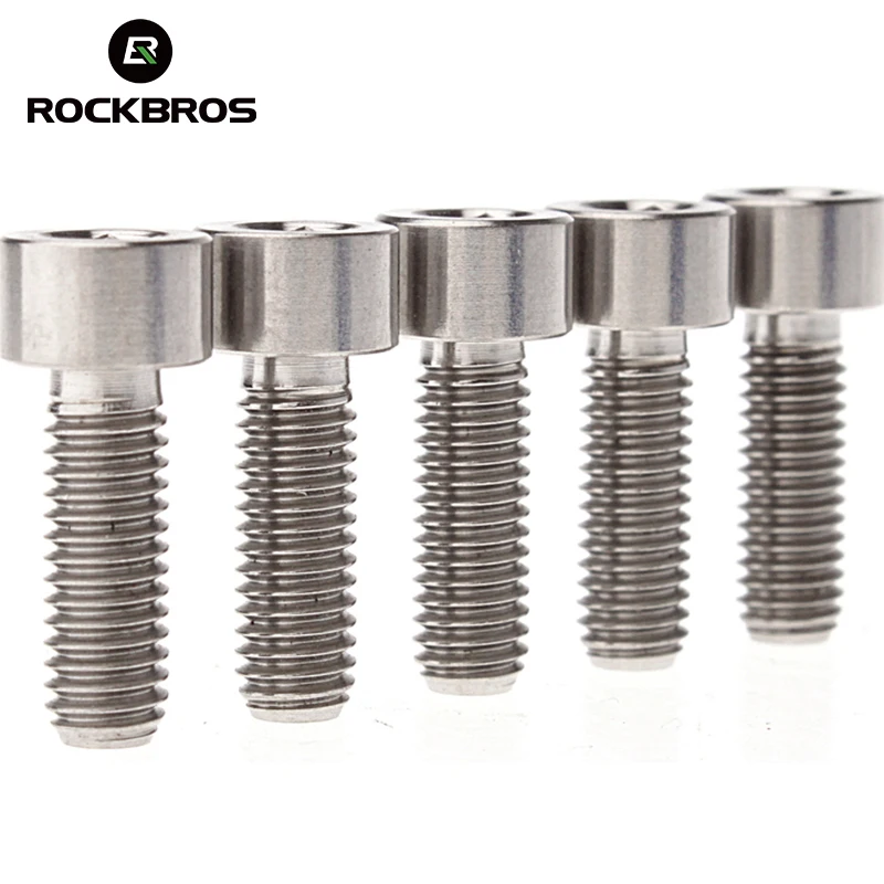 

Rockbros Cycling Bike Bicycle Titanium Ti Bolt Screw M5 x 18mm Allen Head Ahead set Stem Hexagon Bolts Screws 10pc/lot Bike Part