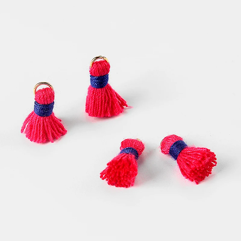 20 Pcs Cotton Tassel Pendants Boho Keyring / Jewelry / Bags / Cellphone Making Charm Accessories DIY