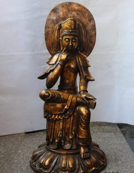 

005184 30 Tibet Copper Bronze Kwan-yin Guanyin Bodhisattva Buddha Buddhism Statue