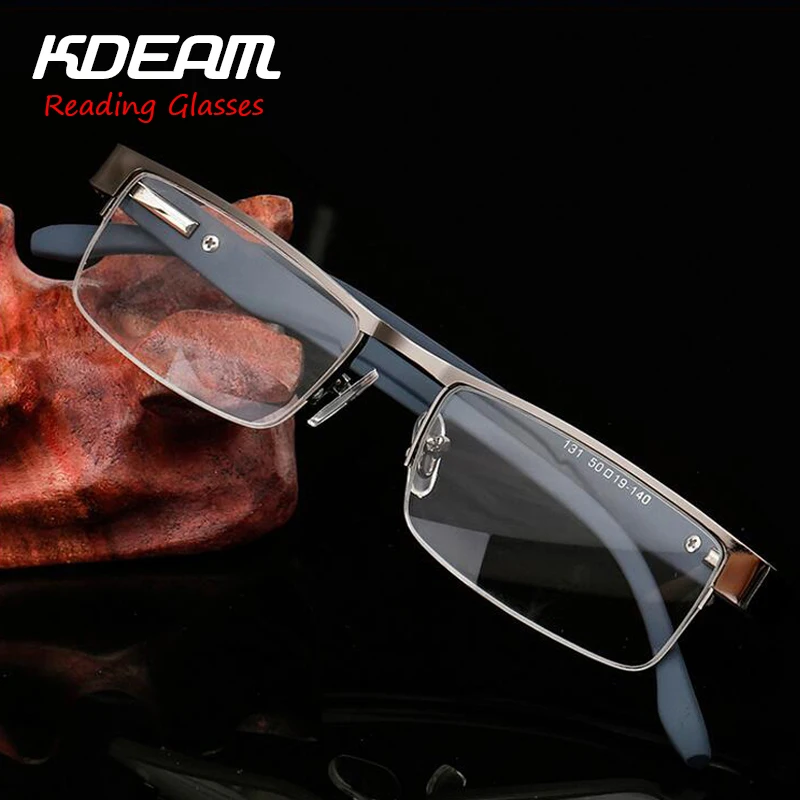 KDEAM Presbyopia Eyewear Luxury Reading Glasses Men Italy Design Fashion Comfortable Stainless